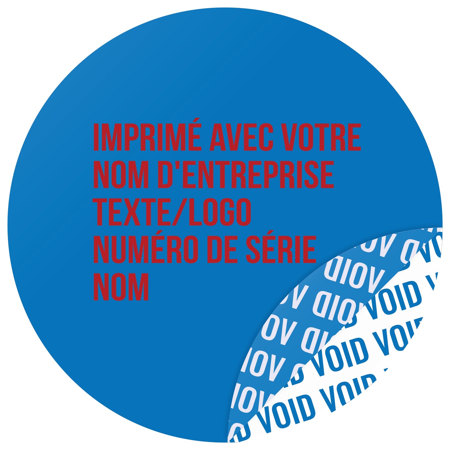 100 autocollants VOID, sceaux de garantie, étiquettes de sécurité de 30 mm de diamètre, imprimés avec le texte de votre choix, de la société EtikettenStar GmbH