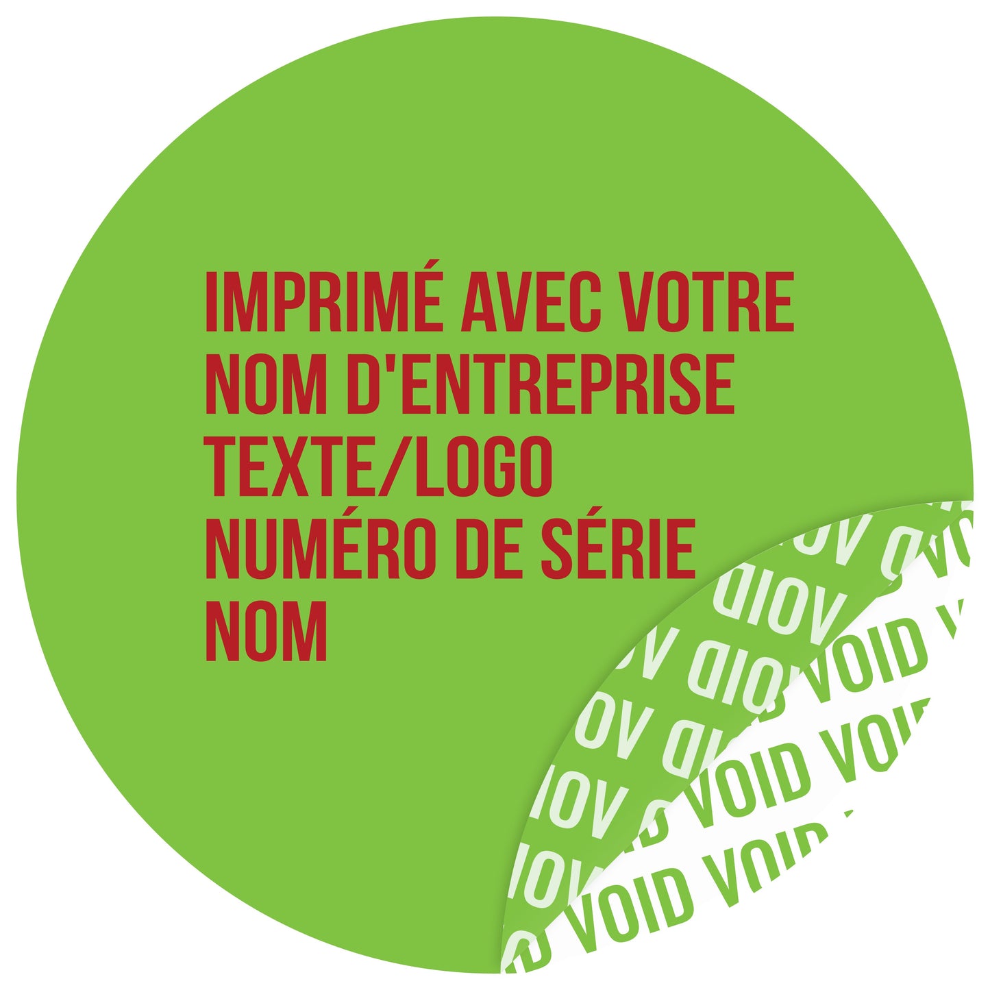 100 autocollants VOID, sceaux de garantie, étiquettes de sécurité de 30 mm de diamètre, imprimés avec le texte de votre choix, de la société EtikettenStar GmbH