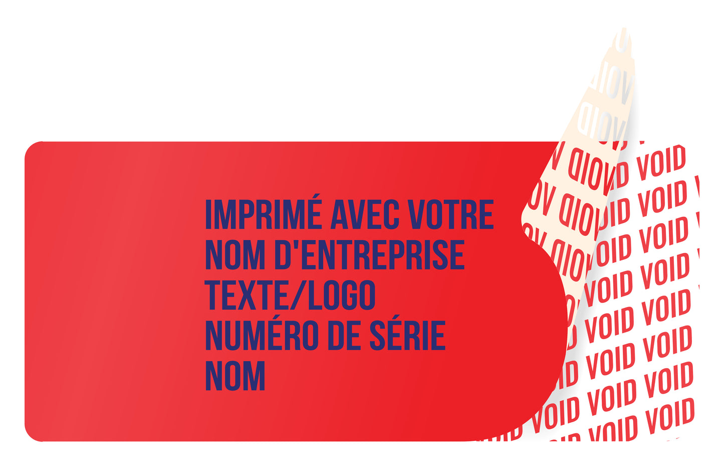 100 autocollants VOID, sceaux de garantie, étiquettes de sécurité 45x20mm imprimés avec le texte de votre choix par EtikettenStar GmbH