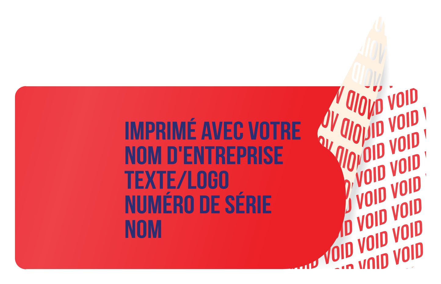 100 autocollants VOID, sceaux de garantie, étiquettes de sécurité 45x10mm imprimés avec le texte de votre choix par EtikettenStar GmbH
