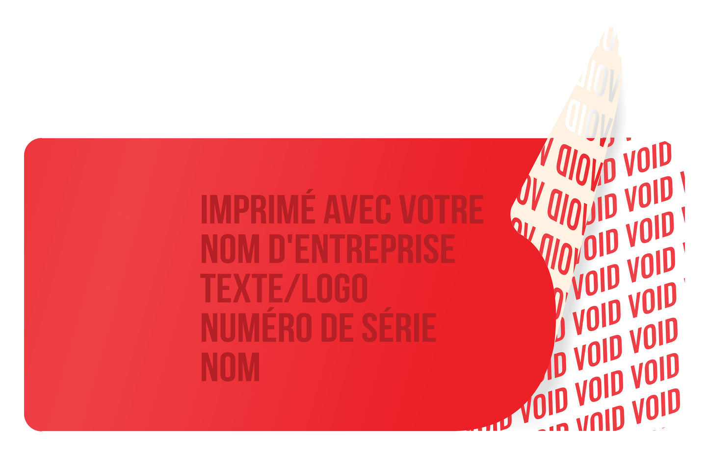 100 autocollants VOID, sceaux de garantie, étiquettes de sécurité 45x20mm imprimés avec le texte de votre choix par EtikettenStar GmbH