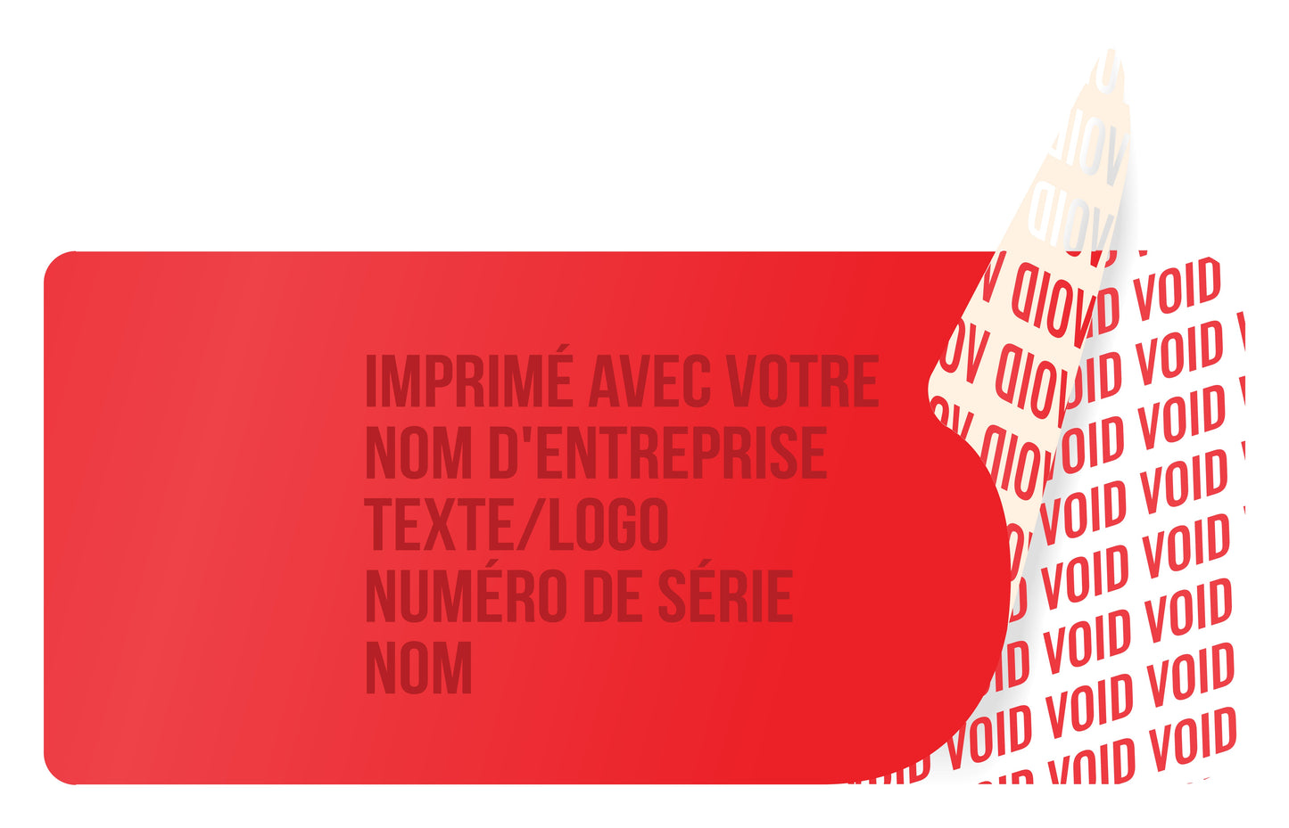 100 autocollants VOID, sceaux de garantie, étiquettes de sécurité 45x10mm imprimés avec le texte de votre choix par EtikettenStar GmbH