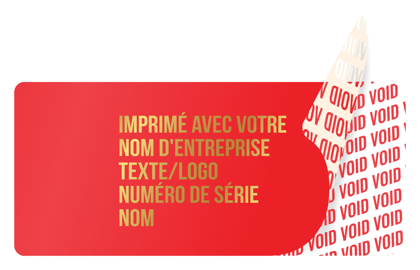 100 autocollants VOID, sceaux de garantie, étiquettes de sécurité 35x15mm imprimés avec le texte de votre choix par EtikettenStar GmbH