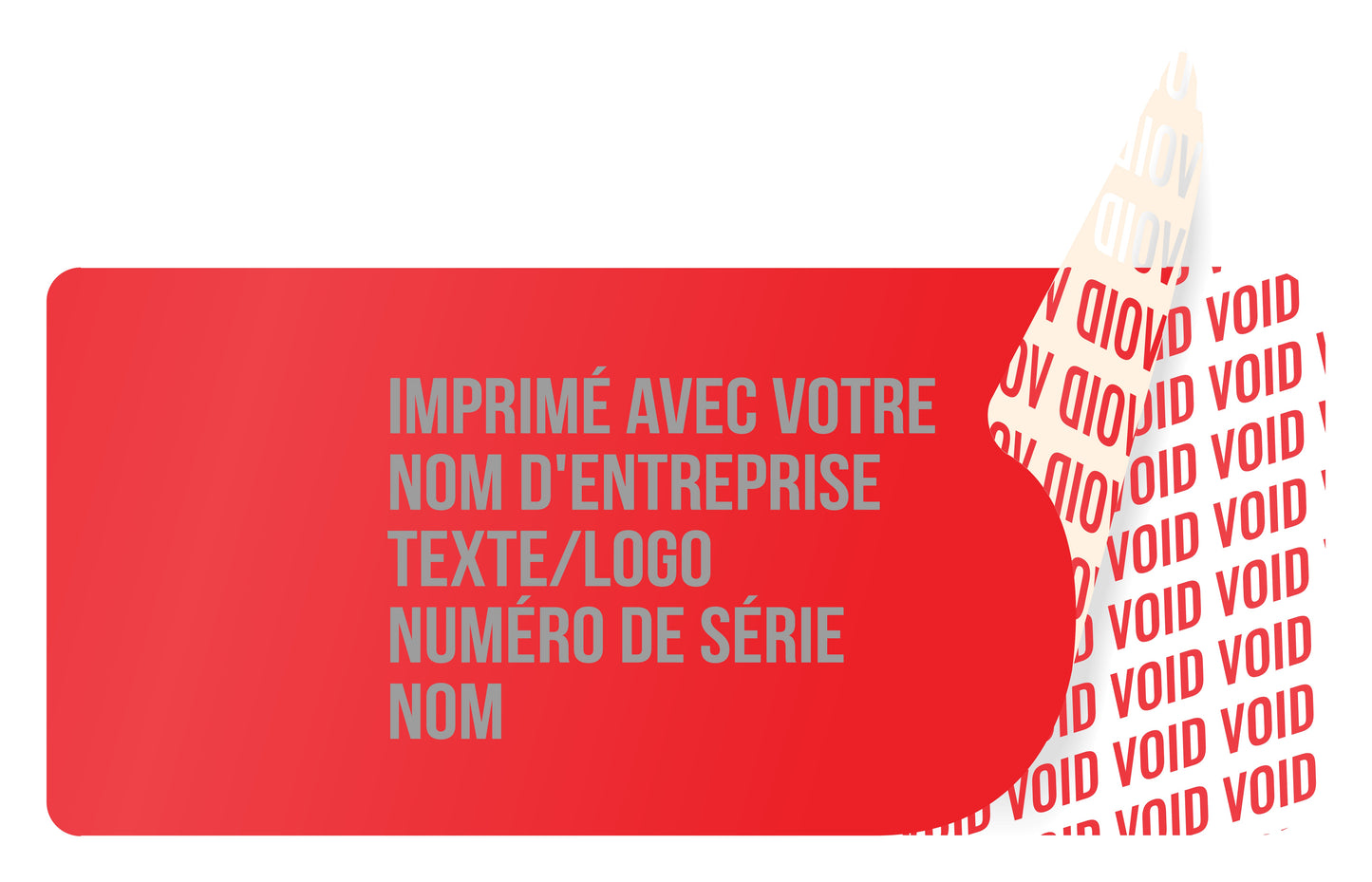 100 autocollants VOID, sceaux de garantie, étiquettes de sécurité 45x10mm imprimés avec le texte de votre choix par EtikettenStar GmbH