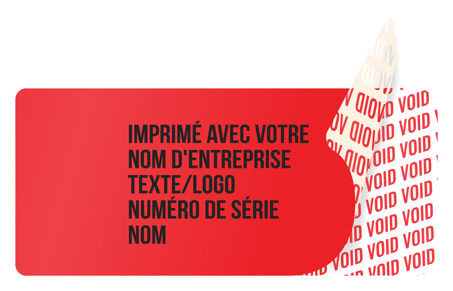 100 autocollants VOID, sceaux de garantie, étiquettes de sécurité 45x20mm imprimés avec le texte de votre choix par EtikettenStar GmbH