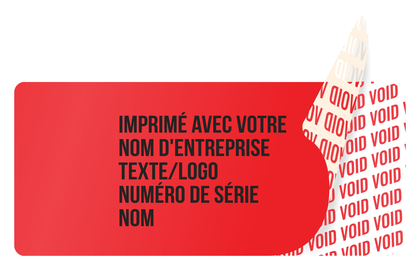 100 autocollants VOID, sceaux de garantie, étiquettes de sécurité 20x10mm imprimés avec le texte de votre choix par EtikettenStar GmbH