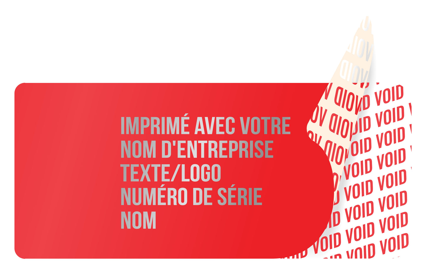 100 autocollants VOID, sceaux de garantie, étiquettes de sécurité 20x10mm imprimés avec le texte de votre choix par EtikettenStar GmbH