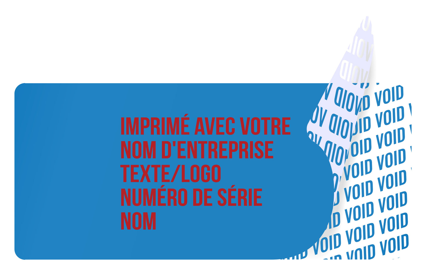 100 autocollants VOID, sceaux de garantie, étiquettes de sécurité 20x10mm imprimés avec le texte de votre choix par EtikettenStar GmbH