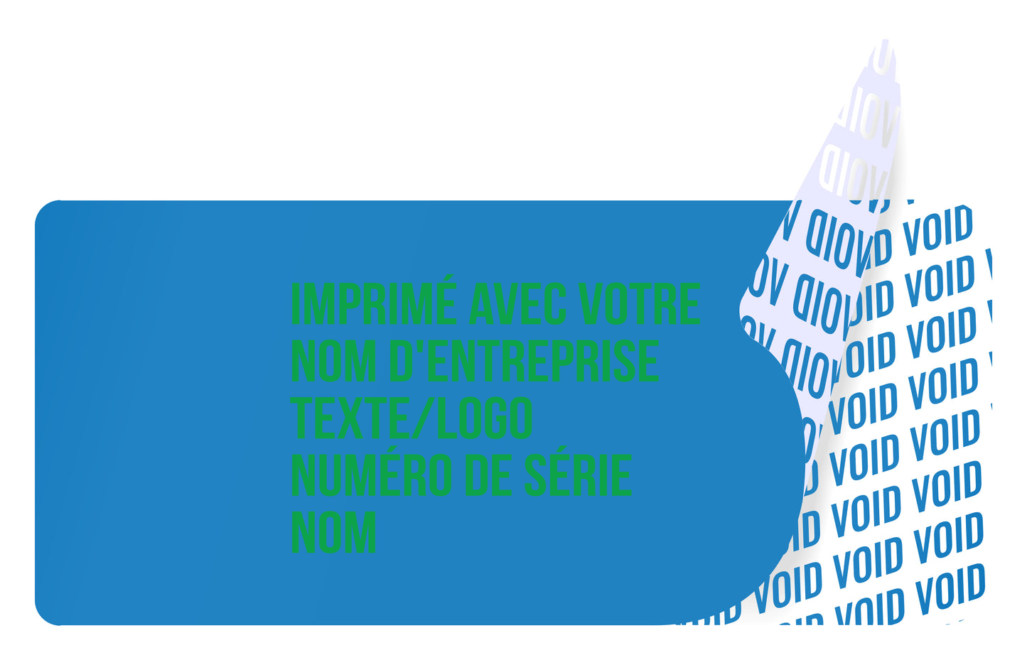 100 autocollants VOID, sceaux de garantie, étiquettes de sécurité 45x20mm imprimés avec le texte de votre choix par EtikettenStar GmbH