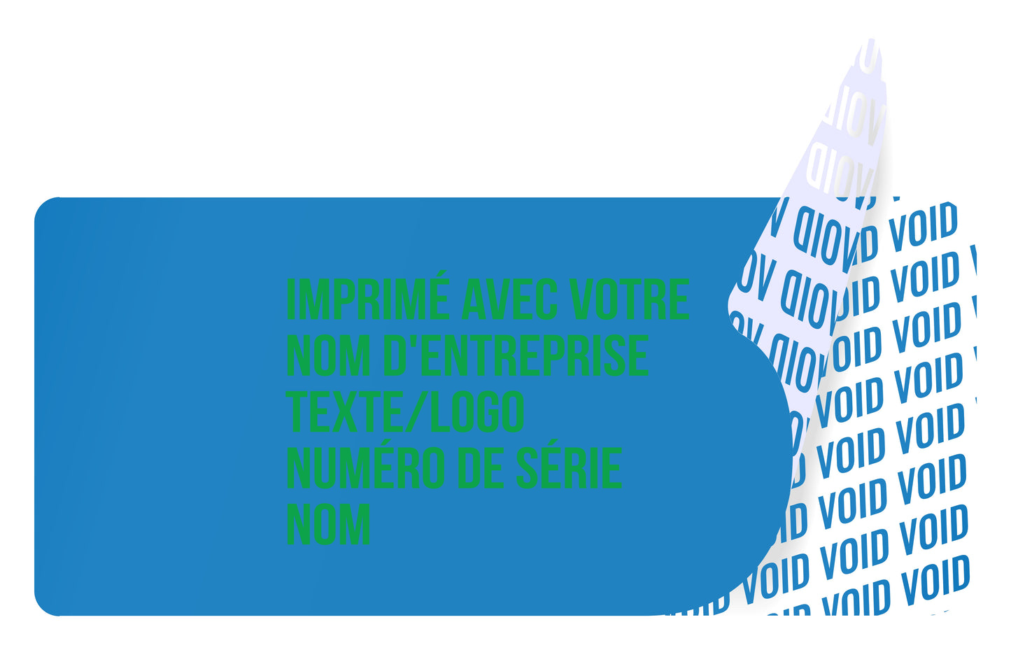 100 autocollants VOID, sceaux de garantie, étiquettes de sécurité 35x15mm imprimés avec le texte de votre choix par EtikettenStar GmbH