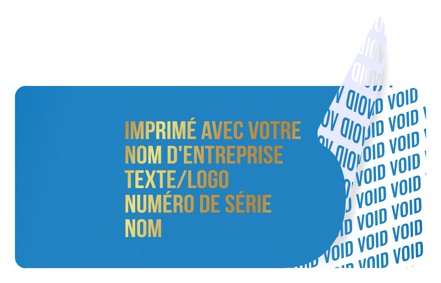 100 autocollants VOID, sceaux de garantie, étiquettes de sécurité 45x20mm imprimés avec le texte de votre choix par EtikettenStar GmbH