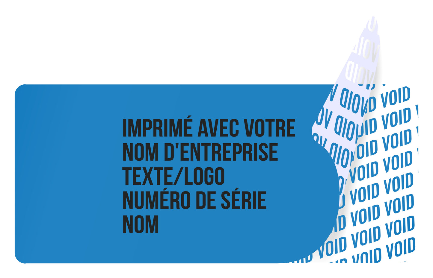 100 autocollants VOID, sceaux de garantie, étiquettes de sécurité 35x15mm imprimés avec le texte de votre choix par EtikettenStar GmbH