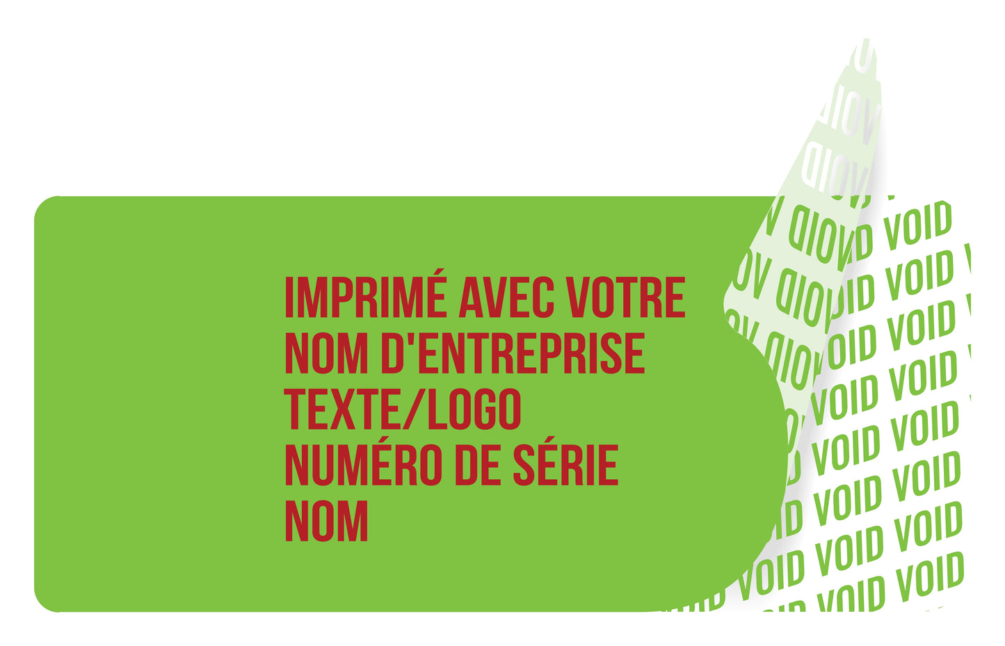 100 autocollants VOID, sceaux de garantie, étiquettes de sécurité 45x10mm imprimés avec le texte de votre choix par EtikettenStar GmbH