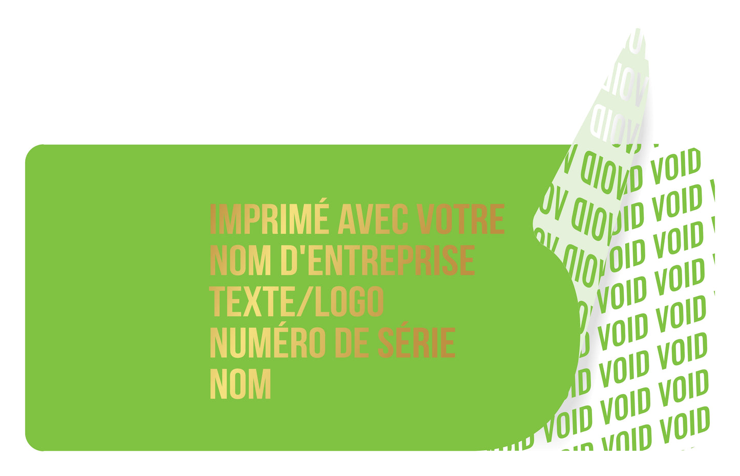 100 autocollants VOID, sceaux de garantie, étiquettes de sécurité 45x10mm imprimés avec le texte de votre choix par EtikettenStar GmbH