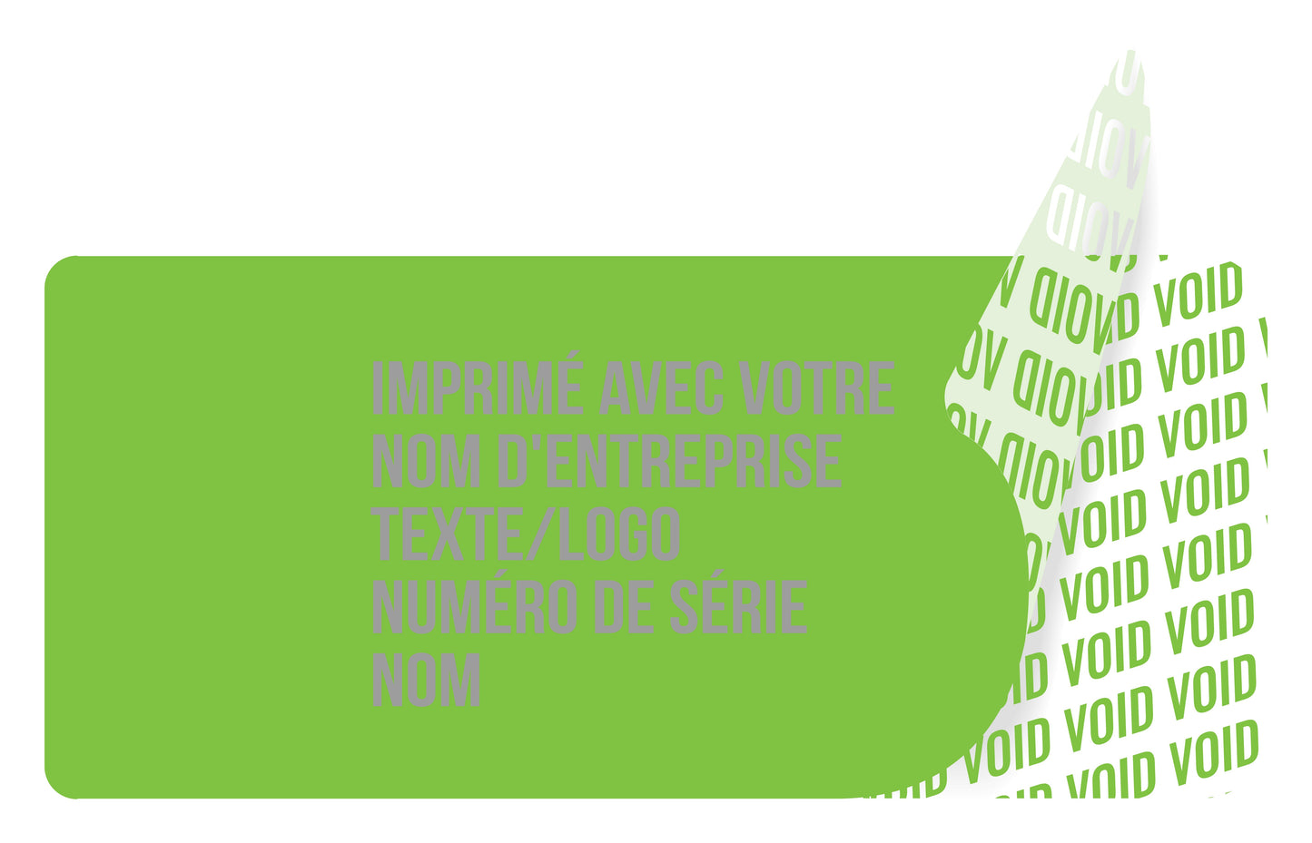 100 autocollants VOID, sceaux de garantie, étiquettes de sécurité 20x10mm imprimés avec le texte de votre choix par EtikettenStar GmbH