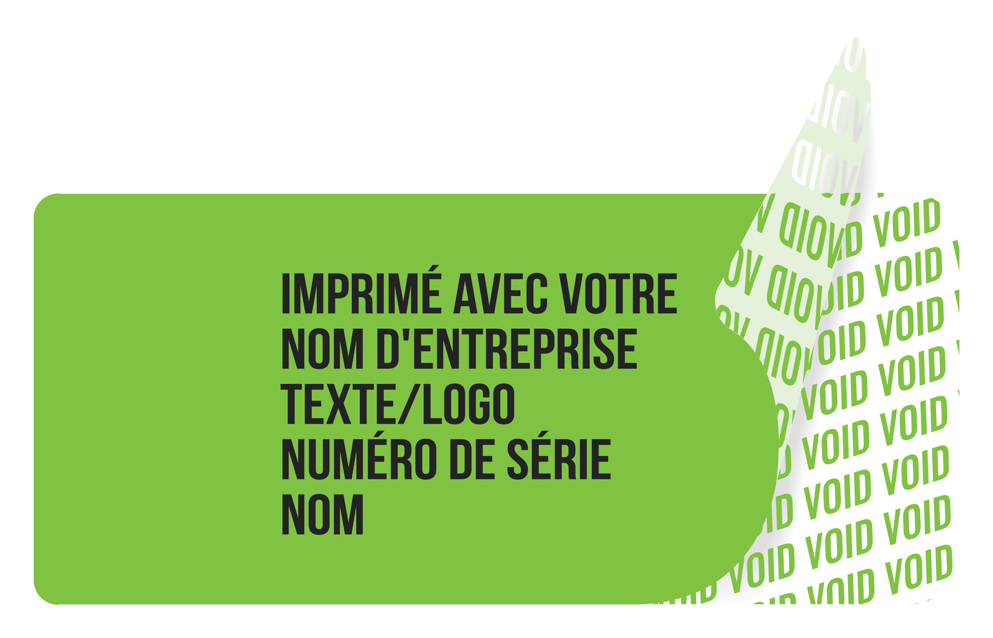 100 autocollants VOID, sceaux de garantie, étiquettes de sécurité 20x10mm imprimés avec le texte de votre choix par EtikettenStar GmbH