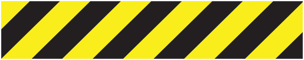 Autocollant "Bandes de sécurité" 20-80 cm jaune en plastique PVC F-STRIPES-10000-50x10-88-803