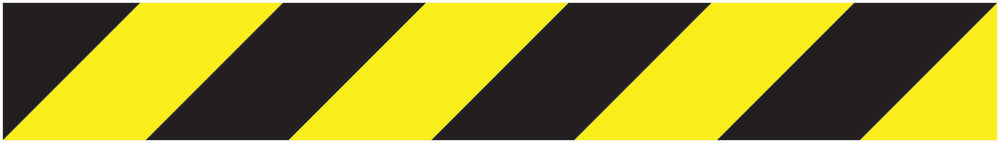 Autocollant "Bandes de sécurité" 20-80 cm jaune en plastique PVC F-STRIPES-10000-70x10-88-803