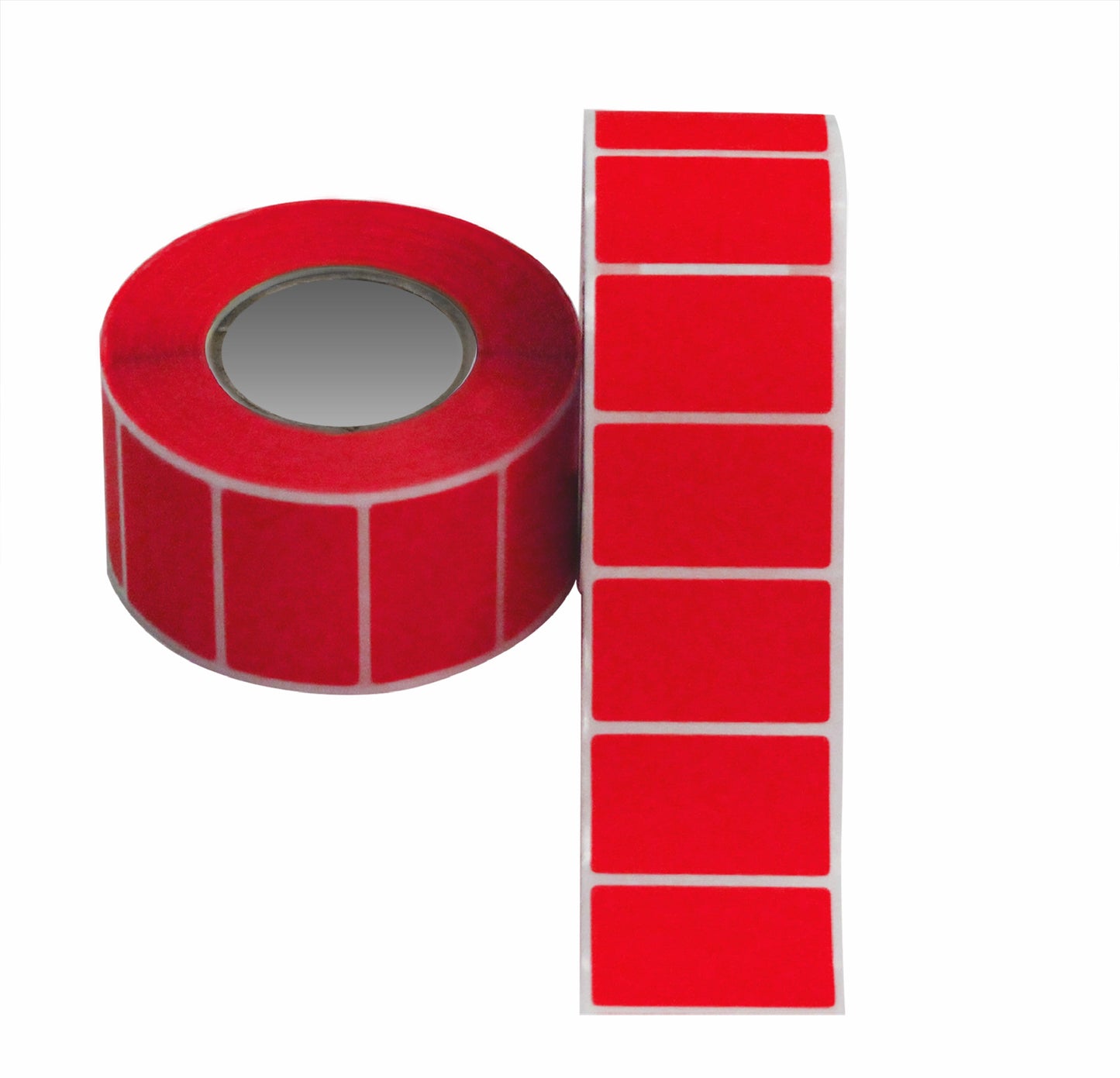1000 points de marquage carrés auto-adhésifs 40x24 mm, 60x40 mm et 90x70 mm sur rouleau en plastique