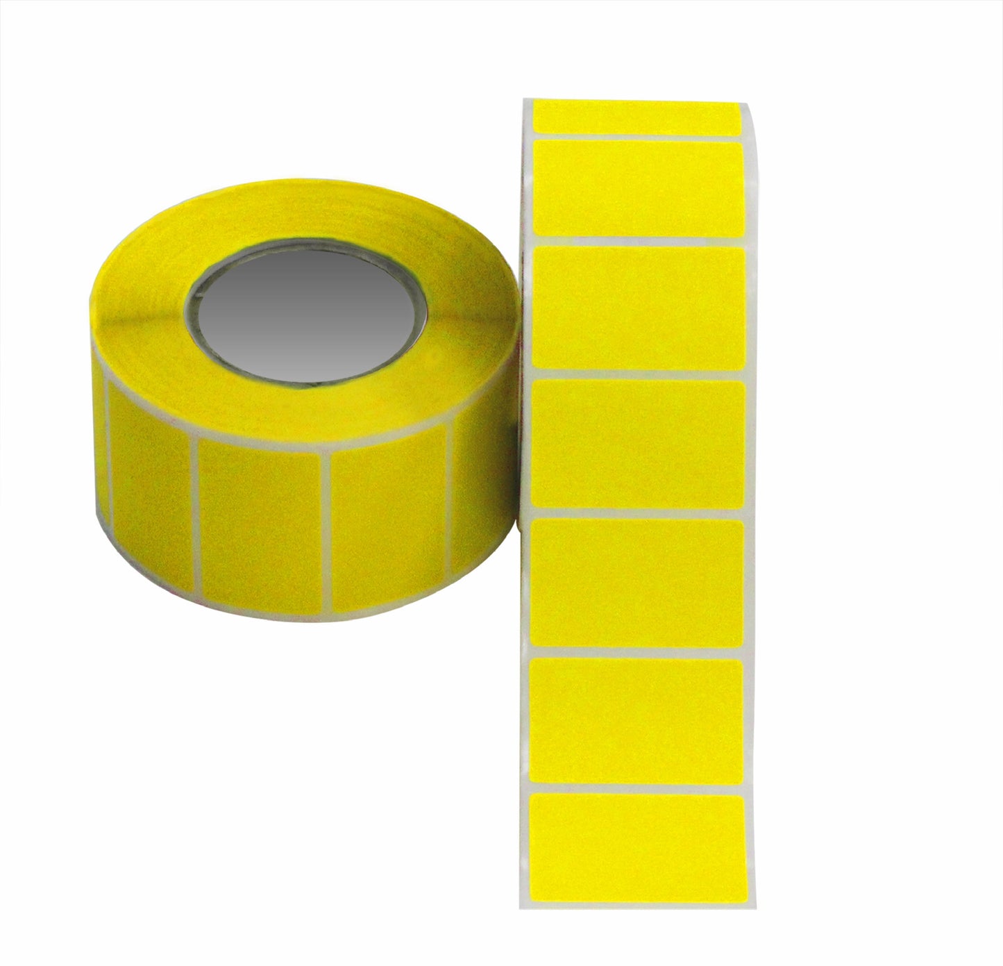 1000 points de marquage carrés auto-adhésifs 40x24 mm, 60x40 mm et 90x70 mm sur rouleau en plastique