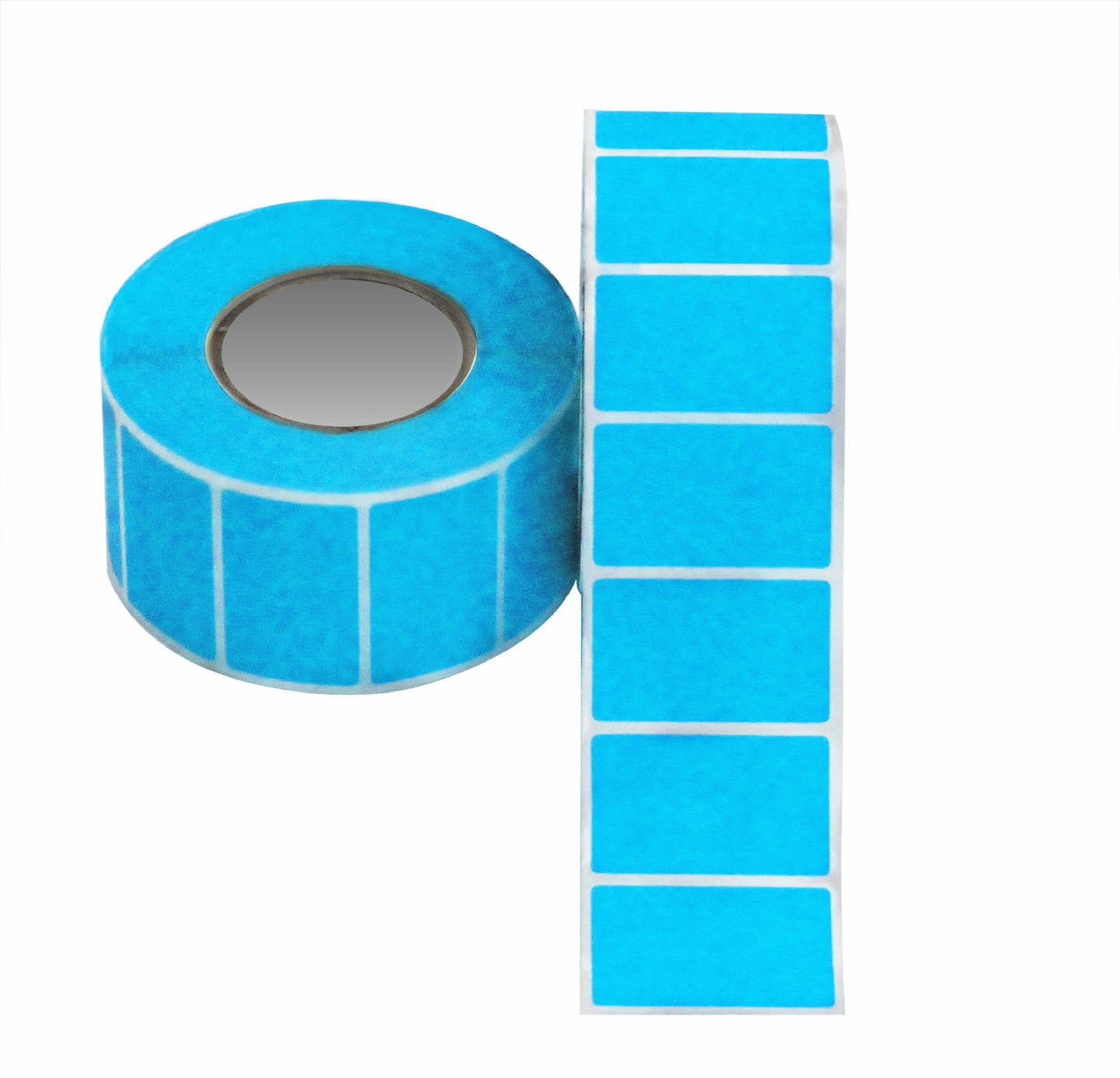 1000 points de marquage carrés auto-adhésifs 40x24 mm, 60x40 mm et 90x70 mm sur rouleau en plastique