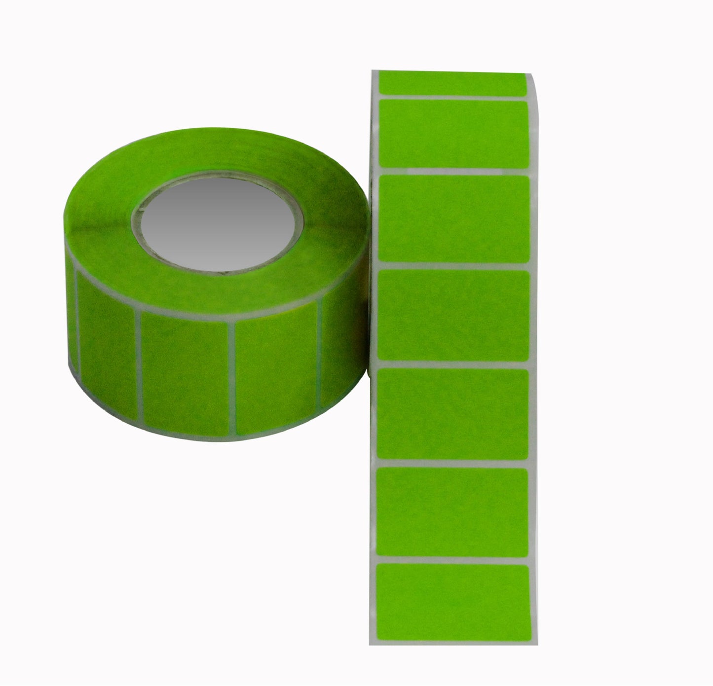1000 points de marquage carrés auto-adhésifs 40x24 mm, 60x40 mm et 90x70 mm sur rouleau en plastique