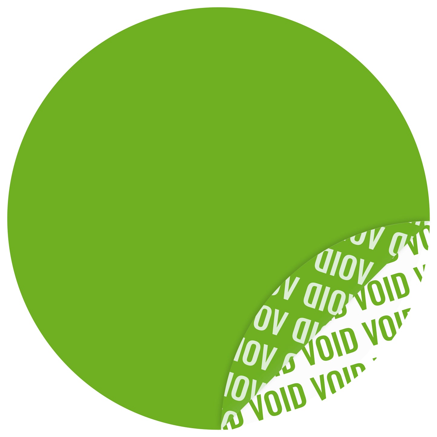 1000 étiquettes VOID rondes non imprimées sur rouleau
