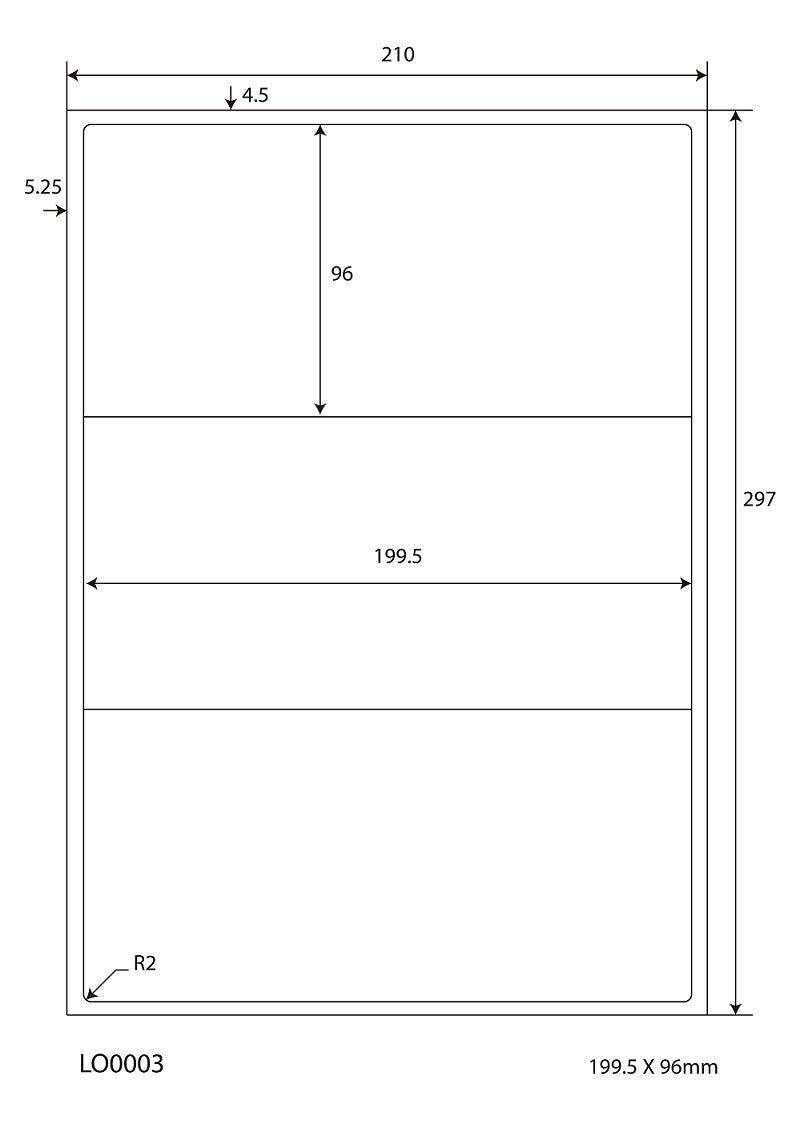300 étiquettes universelles colorées 200x90mm, sur 100 feuilles Din A4, mates, autocollantes LO-0003-E-70