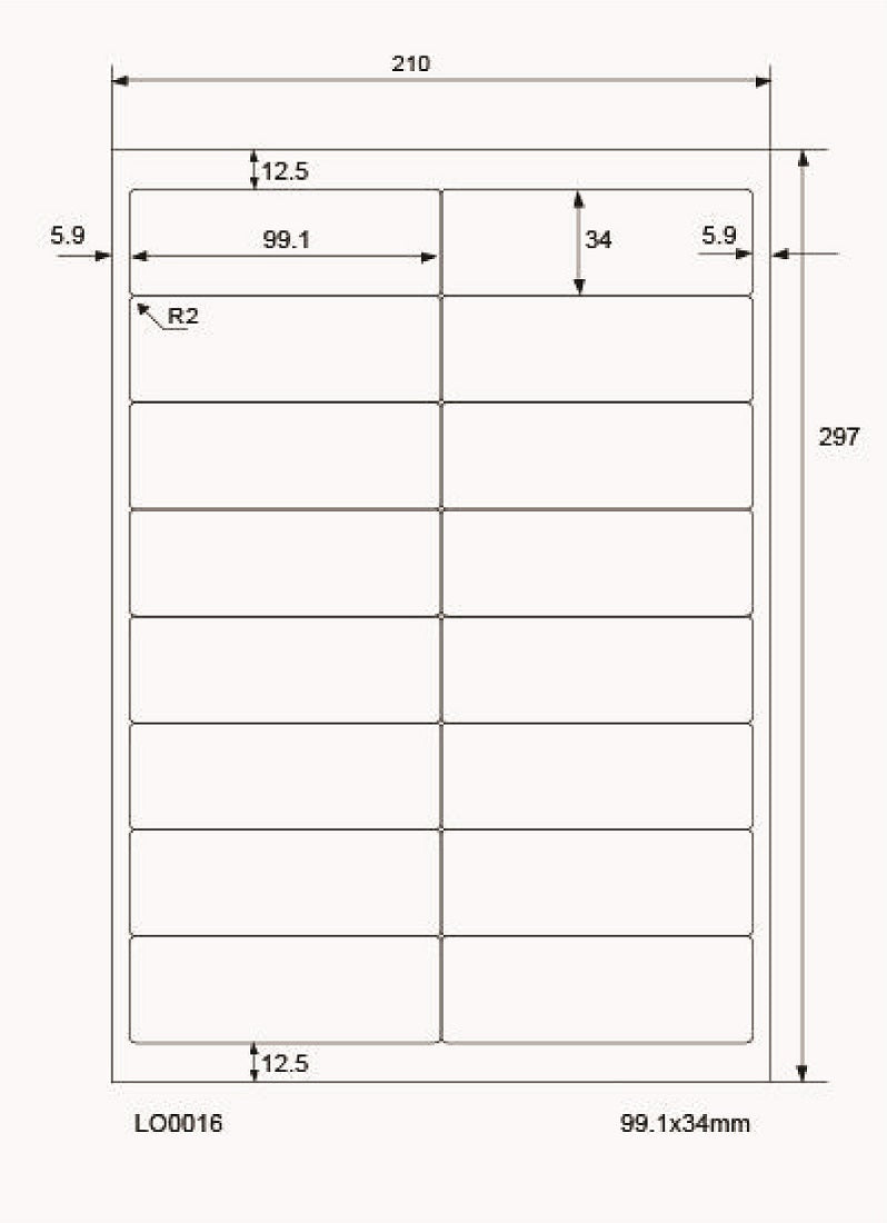1600 autocollants 99,1x34mm imprimés selon vos souhaits mat ou brillant F-0016