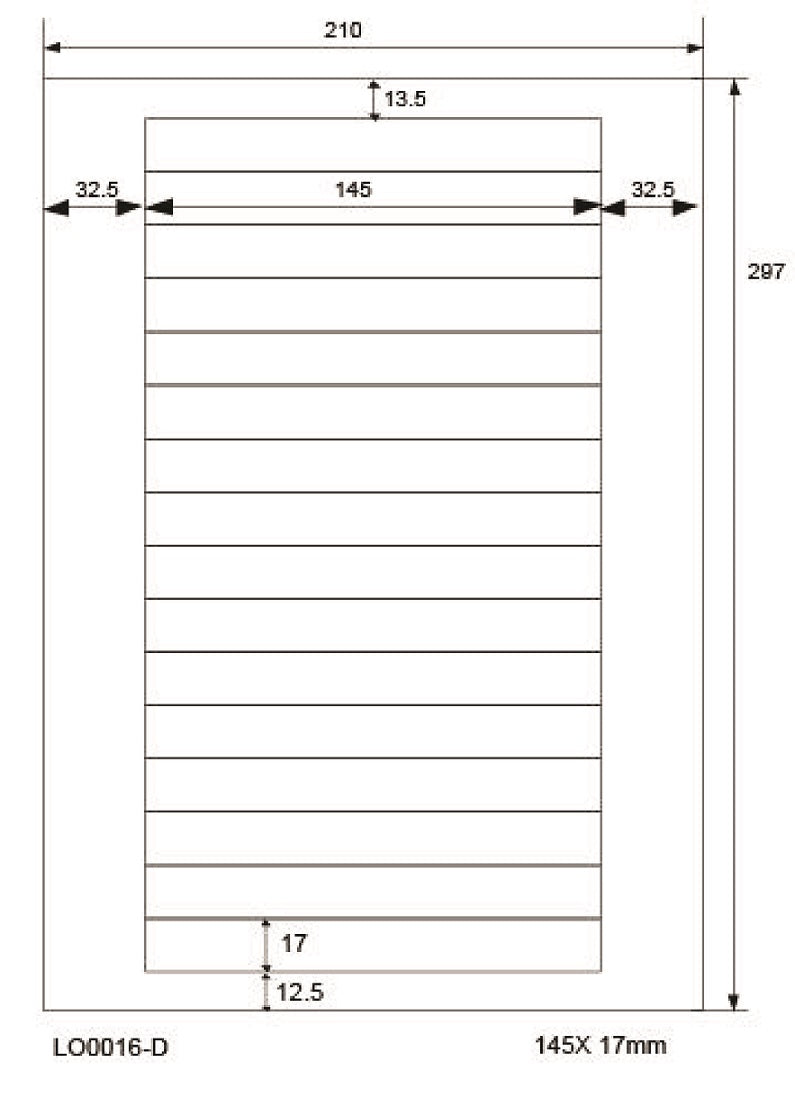 1600 étiquettes universelles 195x135mm, sur 100 feuilles Din A4, brillantes, autocollantes LO-0016-D-80