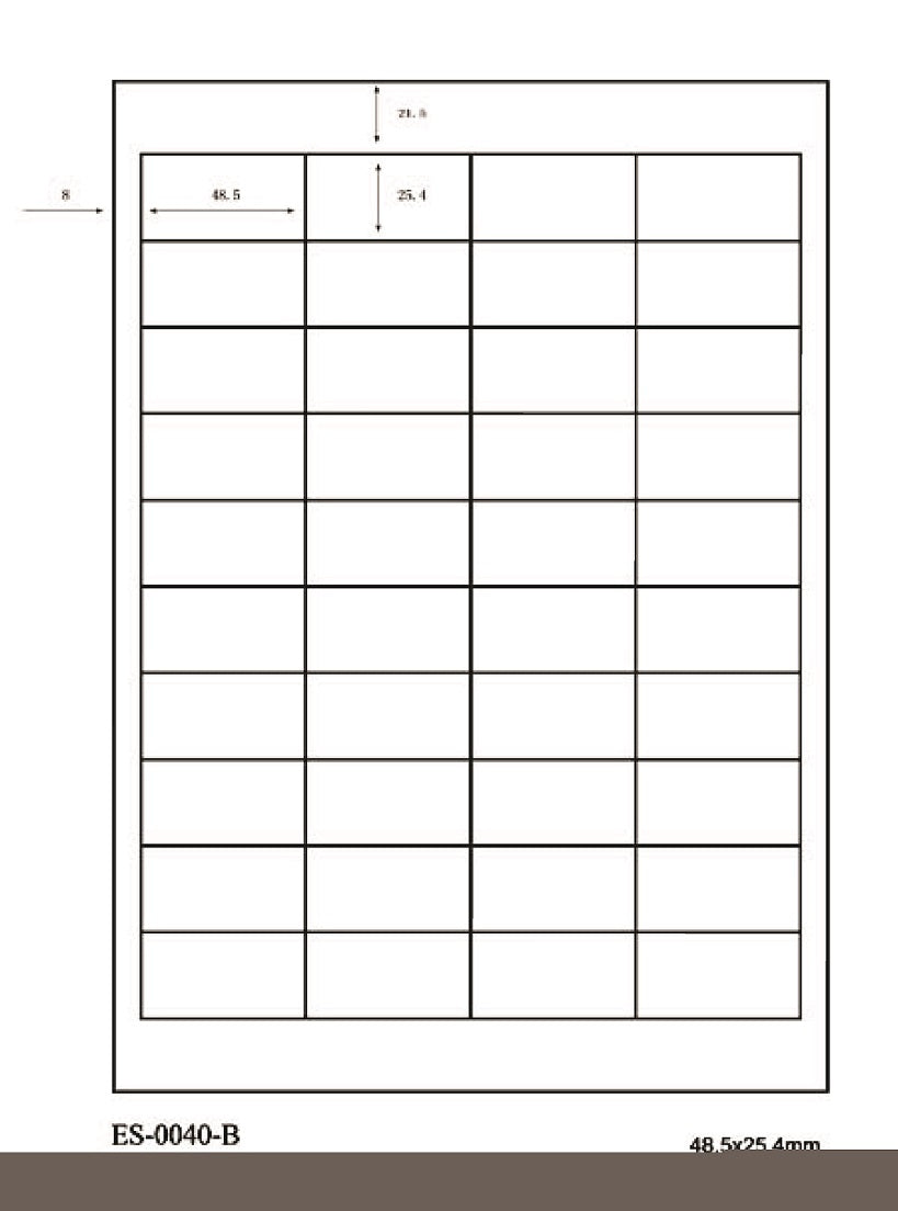4000 étiquettes universelles 48,5x25,4 mm, sur 100 feuilles Din A4, brillantes, autocollantes LO-0040-B-80