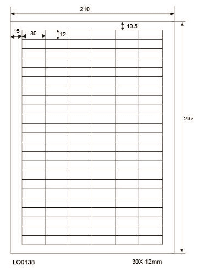 13800 autocollants 30x12mm imprimés selon vos souhaits mat ou brillant F-0138