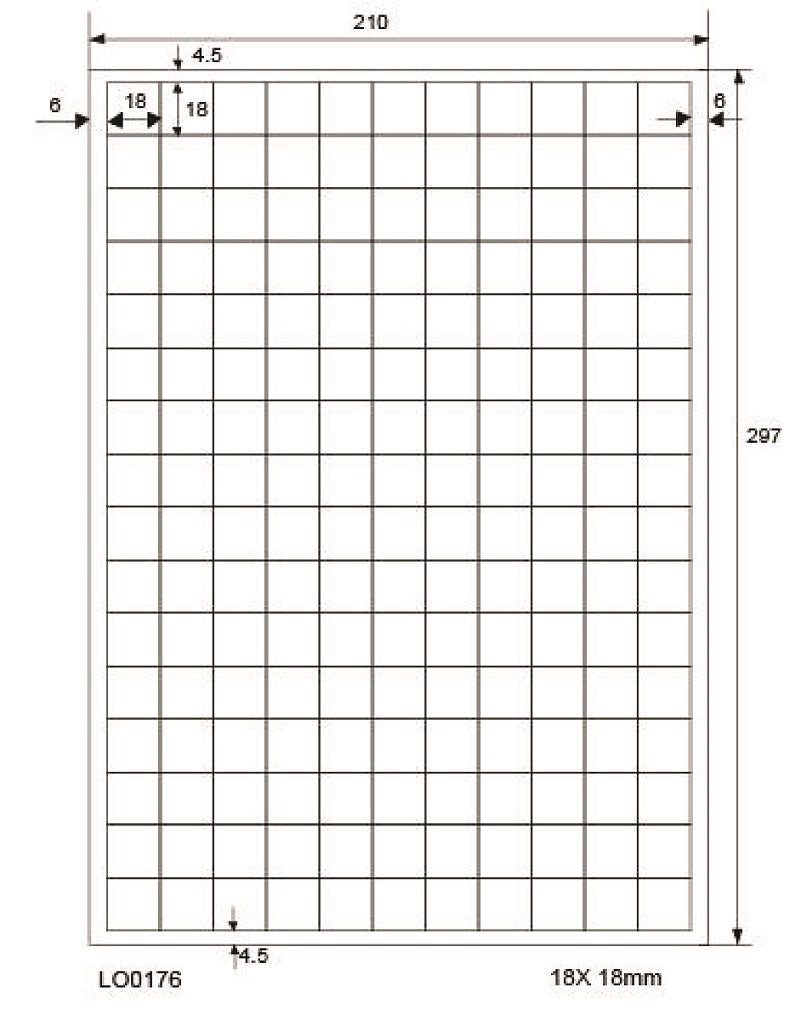 17600 autocollants 18x18mm imprimés selon vos souhaits mat ou brillant F-0176