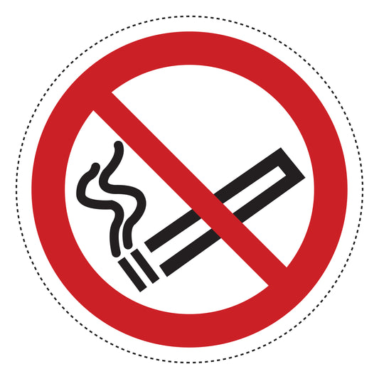 Autocollant d'interdiction "Interdit de fumer" en plastique PVC, ES-SI10-10