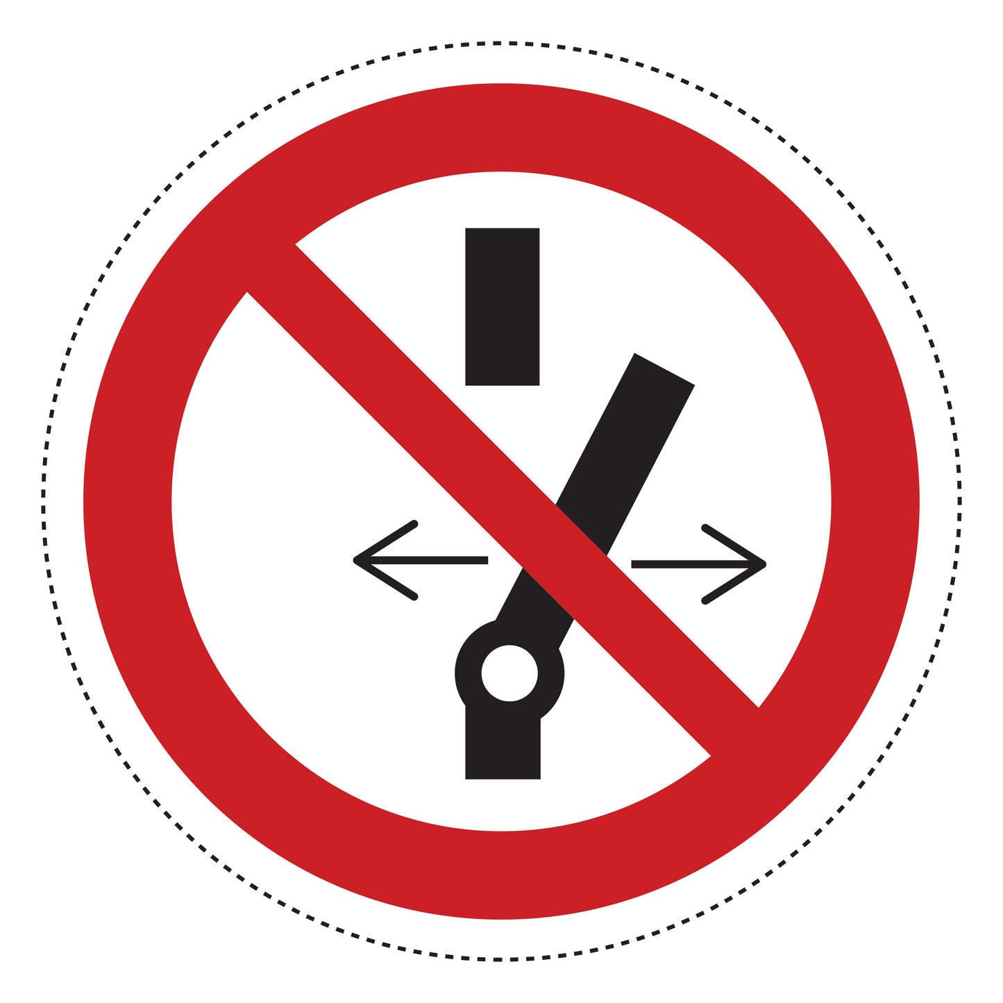 Autocollant d'interdiction "Interdiction de commutation" en plastique PVC, ES-SI100-10
