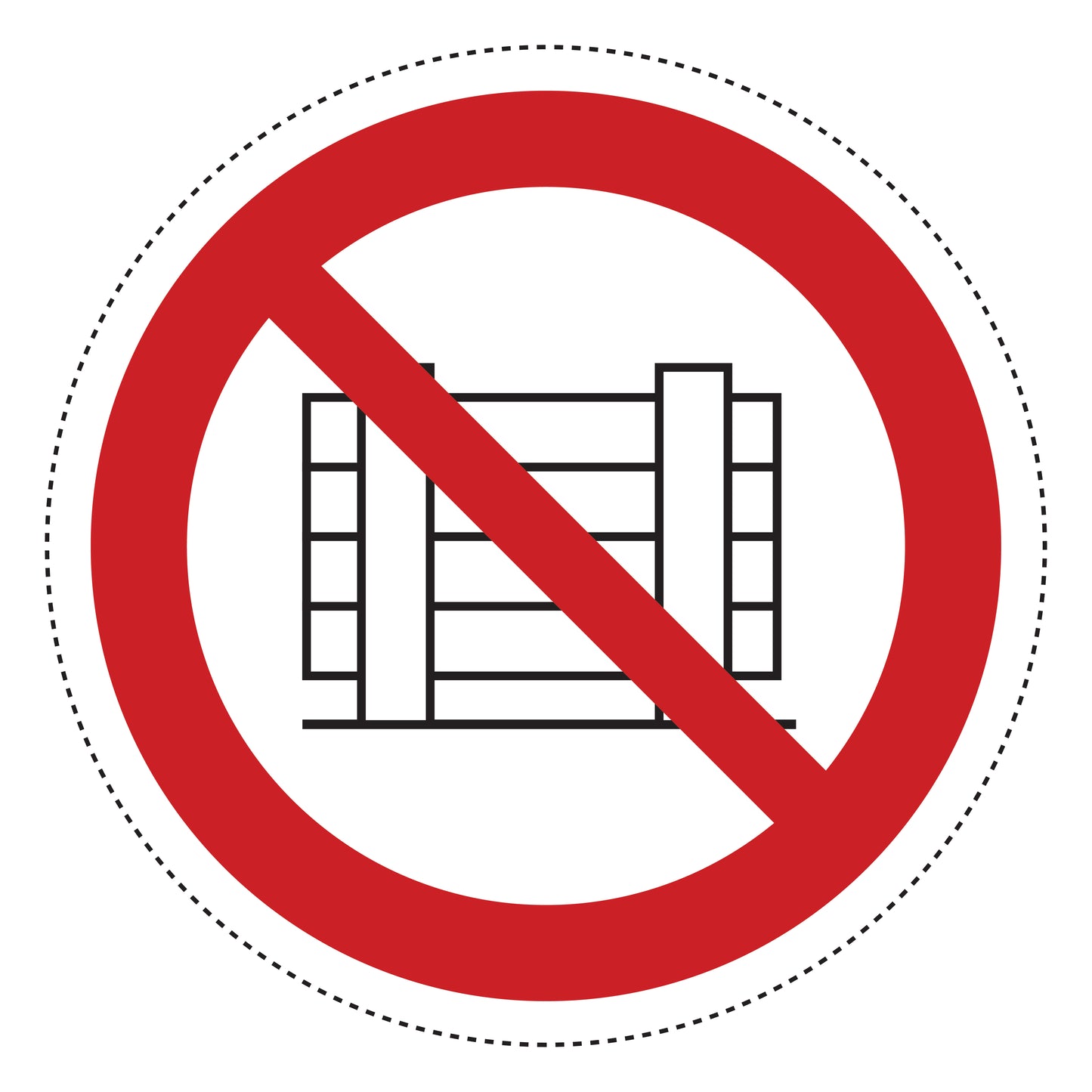Autocollant d'interdiction "Interdiction de déposer ou de stocker" en plastique PVC, ES-SI120-10