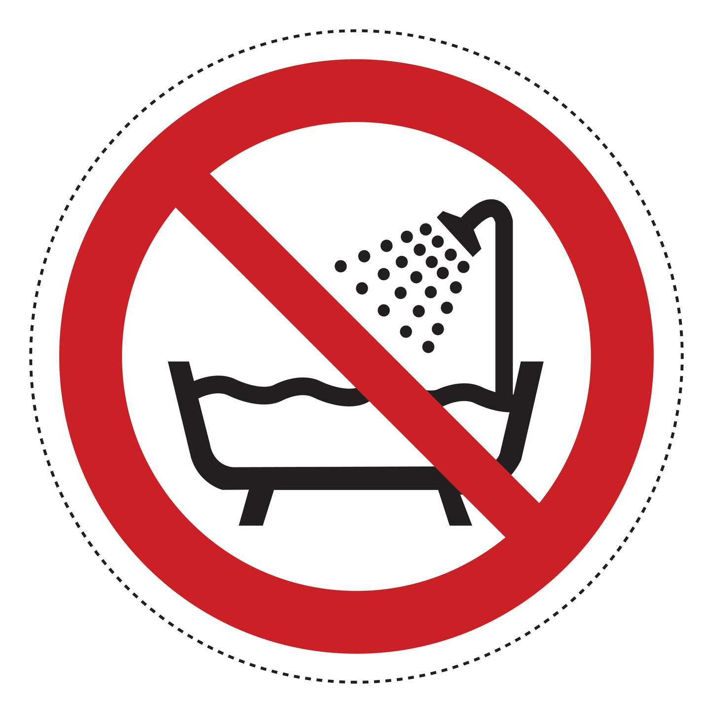 Autocollant d'interdiction "Produit interdit d'utilisation dans l'eau" en plastique PVC, ES-SI250-10