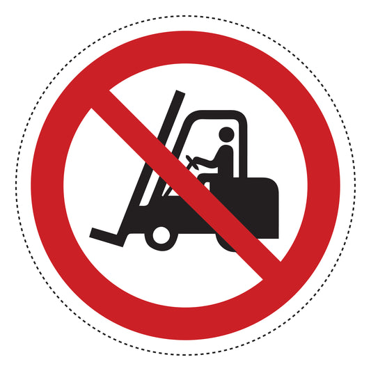Autocollant d'interdiction "Interdit aux véhicules de transport" en plastique PVC, ES-SI70-10