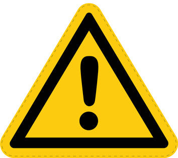 Autocollant d'avertissement collé "Panneau d'avertissement Avertissement général"  en plastique PVC, ES-SIW-000