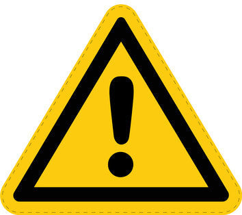 Autocollant d'avertissement collé "Panneau d'avertissement Avertissement général" en plastique PVC, ES-SIW-021