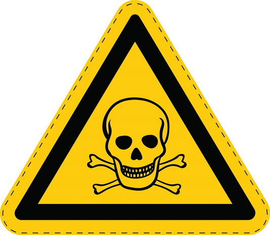 Autocollant d'avertissement collé "Panneau d'avertissement Attention, matières toxiques"  en plastique PVC, ES-SIW-003