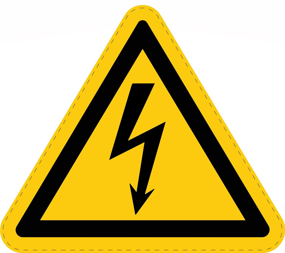 Autocollant d'avertissement collé "Panneau d'avertissement Attention,Danger électricité" en plastique PVC, ES-SIW-008