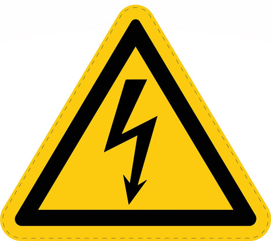 Autocollant d'avertissement collé "Panneau d'avertissement Attention,Danger électricité"  en plastique PVC, ES-SIW-008