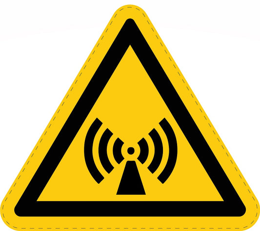 Autocollant d'avertissement collé "Panneau d'avertissement Attention, Radiations non ionisantes"  en plastique PVC, ES-SIW-012