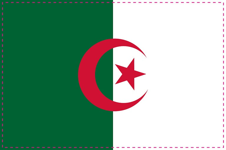 Autocollant drapeau de l'Algérie 5-60cm Résistant aux intempéries F-FL-ALG