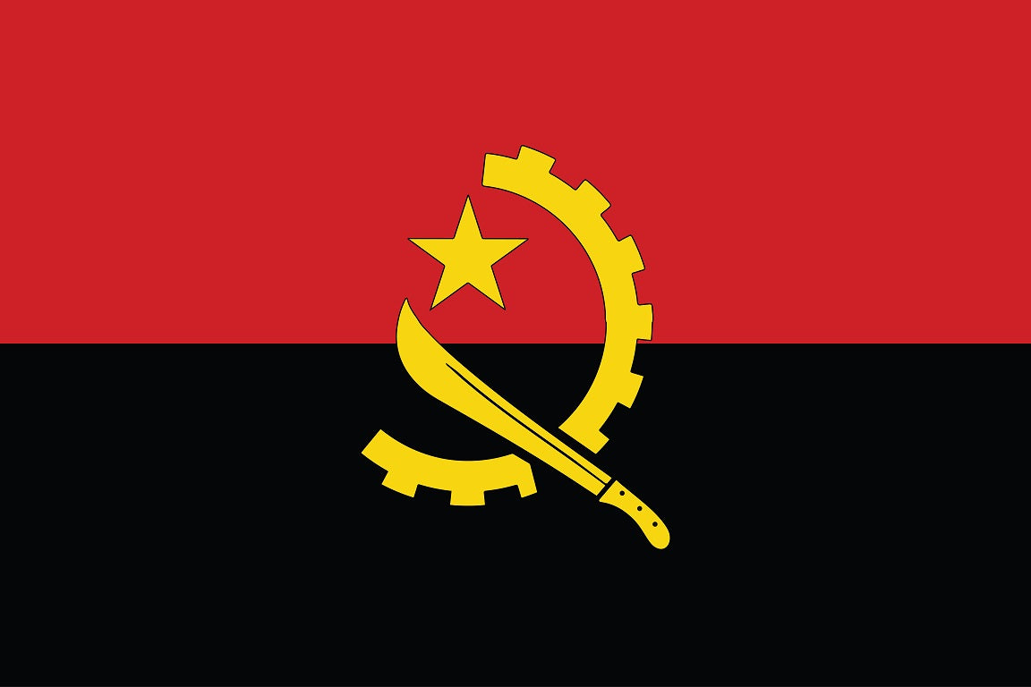 Autocollant drapeau de l'Angola 5-60cm Résistant aux intempéries F-FL-ANG