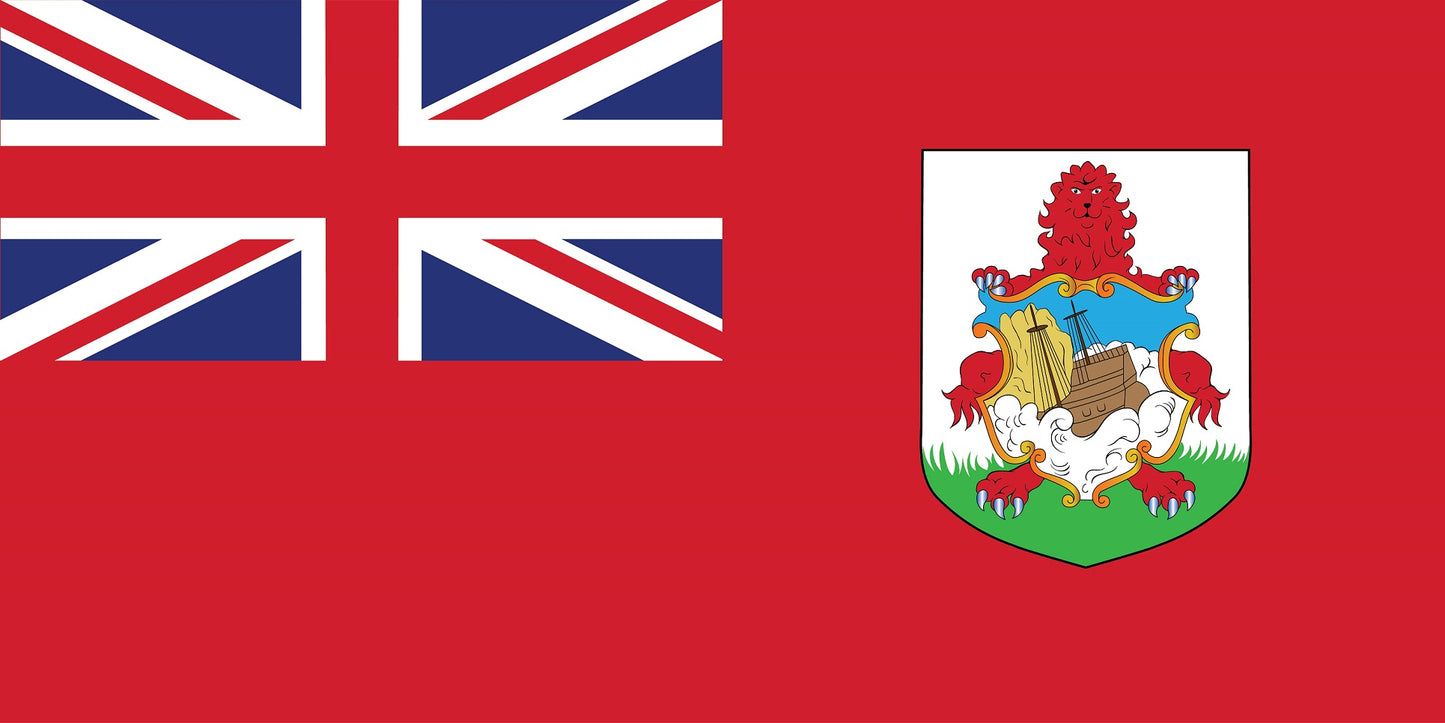 Autocollant drapeau des Bermudes 5-60cm Résistant aux intempéries F-FL-BER