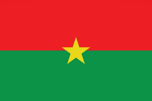 Autocollant drapeau du Burkina Faso 5-60cm Résistant aux intempéries F-FL-BFA