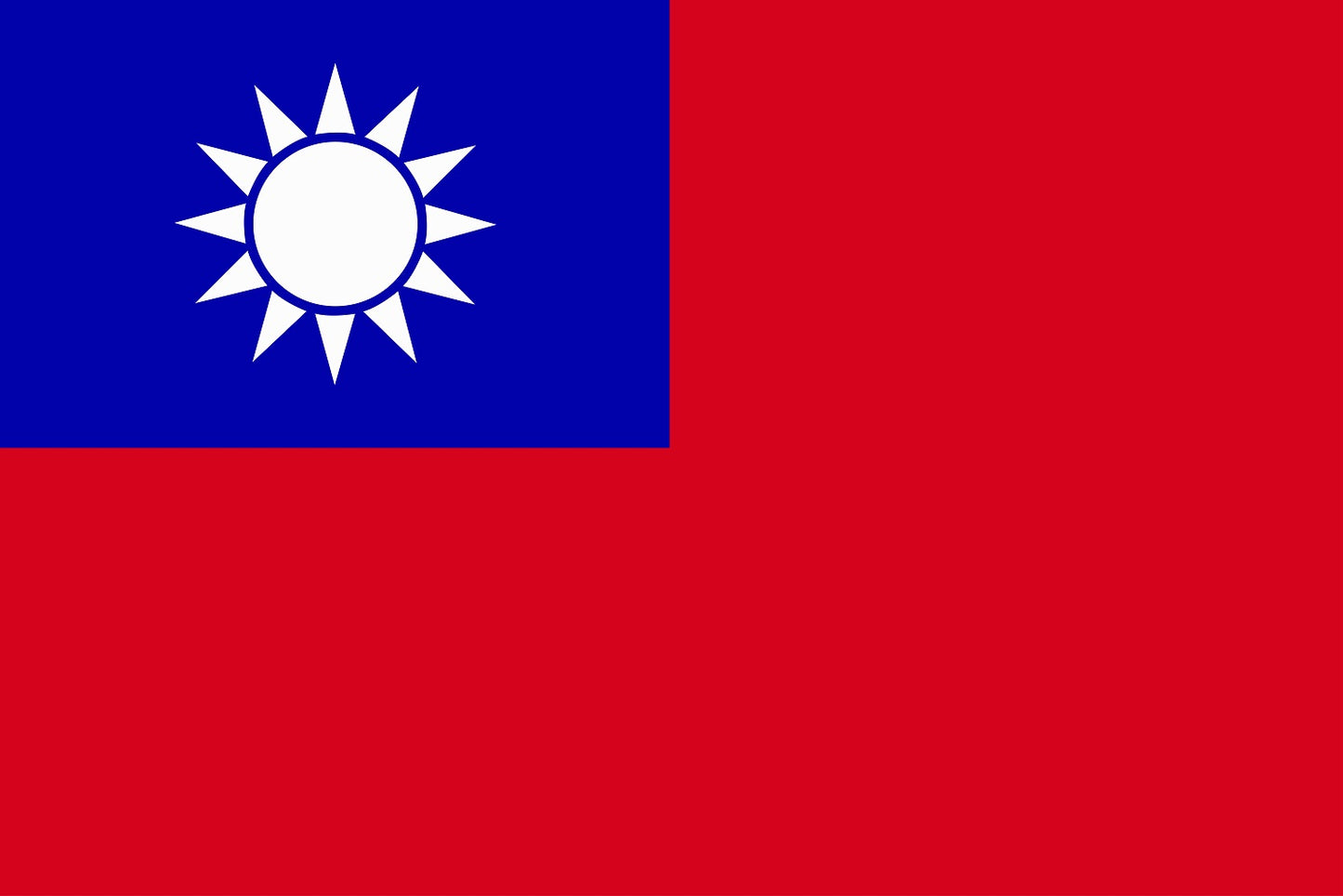 Autocollant drapeau de Taïwan 5-60cm Résistant aux intempéries F-FL-CHI