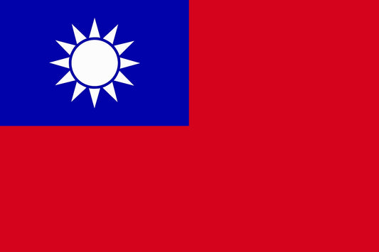 Autocollant drapeau de Taïwan 5-60cm Résistant aux intempéries F-FL-CHI